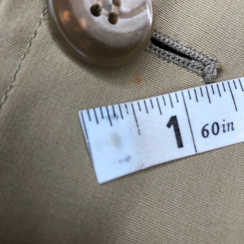 Vintage Christian Dior Trench Coat Men’s 40 Neutral Classic Removable Wool Liner